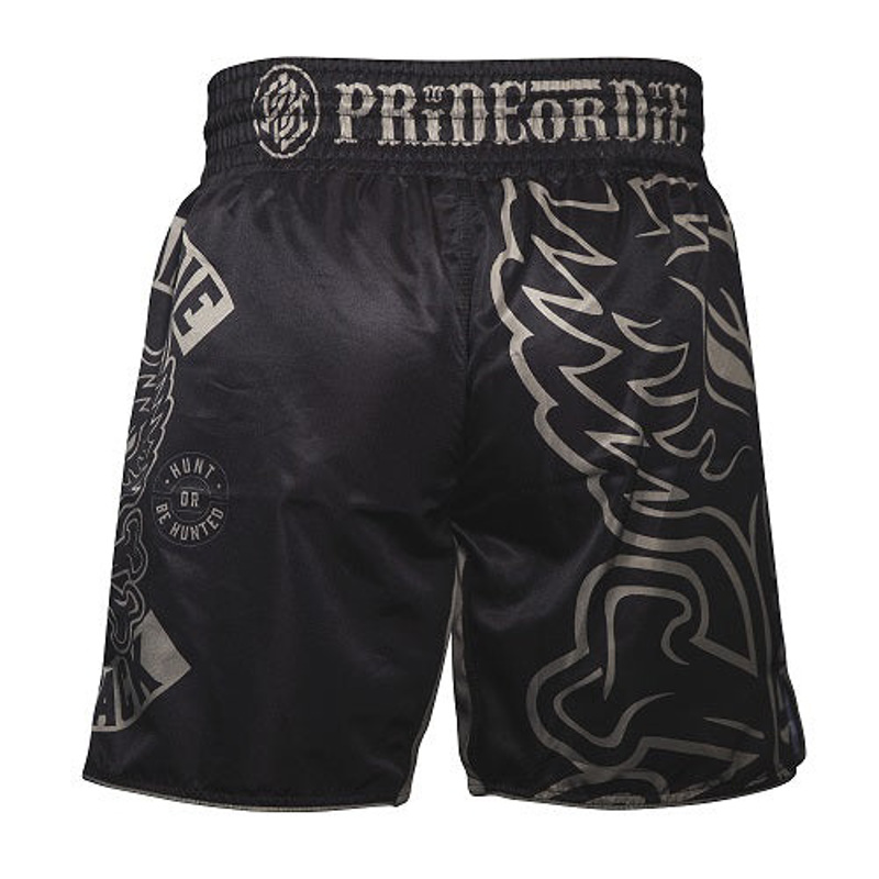 Pride Or Die wolfpack MMA Shorts - Black
